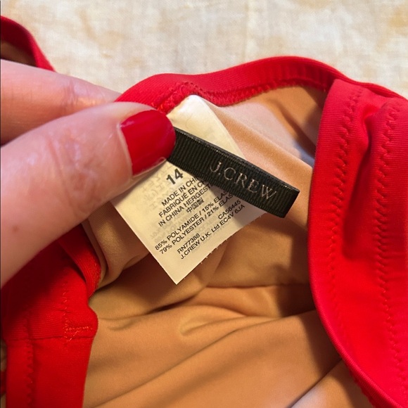 J. Crew Bright Red Kids Bodysuit - Picture 2 of 4